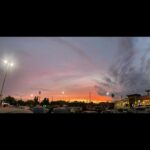 Allison Tolman Instagram - 8/19/23 - a beautiful sunset from a crazed grocery store parking lot, because life is nothing if not a mixed bag. 💙