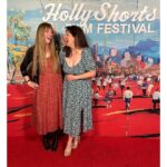 Allison Tolman Instagram - We are very lucky to spend approximately 42% of our creative collaboration time laughing like this. TCL Chinese Theatres, Hollywood Boulevard