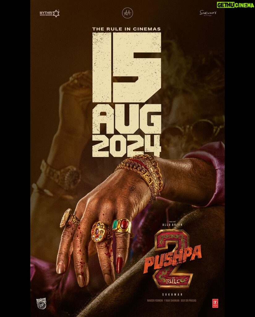 Allu Arjun Instagram - August 15th 2024!!! #Pushpa2TheRule