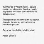 Altan Erkekli Instagram -