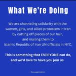 Alysia Reiner Instagram – In solidarity with the women and girls in Iran, I’m sending a lock of my hair to Iranian officials. Join me. 

Check out @youvegotmailiran for more info. 

#youvegotmailiran #mahsaamini #opiran 

( I mailed as soon as I landed! Hi LA!) 10,000 Feet