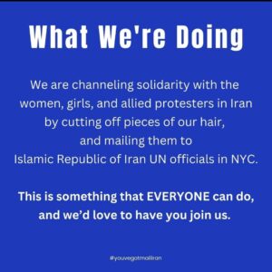 Alysia Reiner Instagram - In solidarity with the women and girls in Iran, I’m sending a lock of my hair to Iranian officials. Join me. 

Check out @youvegotmailiran for more info. 

#youvegotmailiran #mahsaamini #opiran 

( I mailed as soon as I landed! Hi LA!)