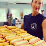 Alysia Reiner Instagram - I never in a billion years thought I would BE IN A PARADE. I never thought I would post about being a volunteer fire fighter. I never thought (vegetarian that I am) I would help serve 100s of hot dogs. And yet…. I am profoundly grateful every day to be part of this company. This team. This group of extraordinary humans who volunteer their time, service and lives to help people. They inspire me EVERY DAY. Thank you every member of @saltairevolunteerfirecompany i am grateful to you all, and to be a member. Do things that change you. Do things that grow you. Do things that SCARE YOU. On TV I’m #agentdeever of #dodc #damagecontrol IRL i want to do things that are about controlling or minimizing the damage we do to the planet, to each other, to ourselves. Join me. #service #firefighter #firefighters #volunteer #volunteerfirefighter #msmarvel #marvel #agentdeever #dodc #volunteerspirit #giveyourbest Fire Island, New York