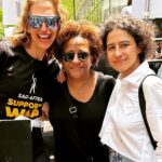Alysia Reiner Instagram - Week 5. #wgastrong We are still here. If you love these brilliant artists and all the brilliant artist who make the genius stuff that made the expression #netflixandchill a thing, tell the billion dollar corporations that own the content to value artists. To pay writers fairly. Remember that lesson from kindergarten? #share #fairshare #sharingiscaring #pleaseshare . #unionstrong #sagaftra #sagaftramember #sagaftrastrong #1u #unionproud