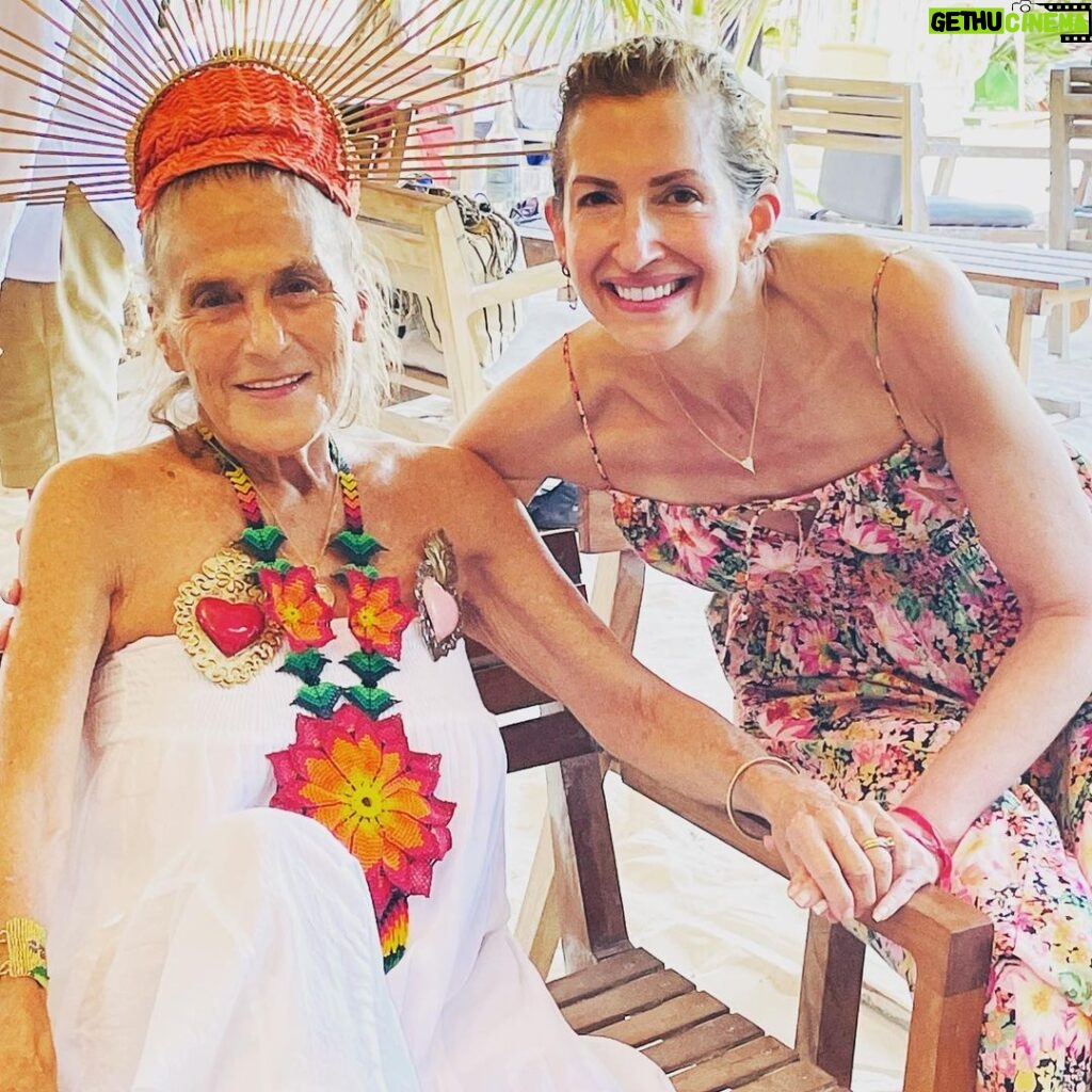 Alysia Reiner Instagram - This is @gurmukh108. Please join me in wishing her a happy 80th birthday! Here is to 80 more! If anyone could live to 160, she is the one!!! She is Liv’s spiritual godmomma, but really she is mine too. I went to Telum this weekend to celebrate her magic and the blessing of her 80 years. She fed us cake from her hands, and we covered her in rose petals. She is what GOD - MOM means to me - she teaches me about what it means to be spiritual and human, a momma and a deeply imperfect but Devine connected soul living on this planet at this time. She is stunningly beautiful inside and out and inspires me with her inner and outer radiance and beauty and EVERY TIME I AM WITH HER I LEARN AND GROW. EVERY TIME. She teaches me about aging blissfully - not gracefully - BLISSFULLY! She is a wonder and wanderer - she travels and adventures and teaches all over the world, at 80!! She is a community builder, she is an orphanage builder, she is a soul builder. She never wants to be a Guru, but she has helped COUNTLESS souls. She creates a family of friends I love beyond words. I am so grateful to her extraordinary beloved blood family for sharing her with us all, i love them so! She is pure love. She is a healer. She is magic. Thank you Gurmukh for being in our lives, for being the light. For carrying the light. I love you to infinity. Tulum, México