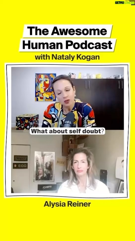 Alysia Reiner Instagram - How to overcome self-doubt - and so many gems in my latest podcast episode with the amazing Alysia Reiner! Link to the full episode in my profile 💛💥