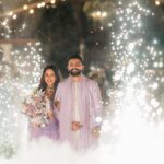 Amala Paul Instagram - Celebrating the love & grace that brought us together… #Married to my divine masculine… Seeking your love and blessings 💫💖💖💖🪬 #sacredunion Photography & films ~ @magicmotionmedia Outfit ~ @t.and.msignature Jewellery ~ @m.o.dsignature Hair ~ @akshatahonawar Makeup ~ @unnips Events ~ @simevents.in @4_seasonsevents Bouquet ~ @florita_floral Bolgatty Palace & Island Resort
