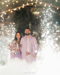 Amala Paul Instagram - Celebrating the love & grace that brought us together… #Married to my divine masculine… Seeking your love and blessings 💫💖💖💖🪬 #sacredunion Photography & films ~ @magicmotionmedia Outfit ~ @t.and.msignature Jewellery ~ @m.o.dsignature Hair ~ @akshatahonawar Makeup ~ @unnips Events ~ @simevents.in @4_seasonsevents Bouquet ~ @florita_floral Bolgatty Palace & Island Resort