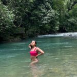 Amala Paul Instagram - Dancing in nature's symphony, where raindrops and waterfalls collide. 🌧️💦🌸 #RainyJungleDays #WaterfallWonders #NatureEnchantment #junglelove #monsoonmagic Goa