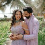 Amala Paul Instagram - In a Moment of Timeless Romance 💞✨🪬 #lovestory Photography & films ~ @magicmotionmedia Outfit ~ @t.and.msignature Jewellery ~ @m.o.dsignature Hair ~ @akshatahonawar Makeup ~ @unnips Events ~ @simevents.in @4_seasonsevents Bouquet ~ @florita_floral