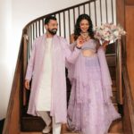 Amala Paul Instagram - Celebrating the love & grace that brought us together… #Married to my divine masculine… Seeking your love and blessings 💫💖💖💖🪬 #sacredunion Photography & films ~ @magicmotionmedia Outfit ~ @t.and.msignature Jewellery ~ @m.o.dsignature Hair ~ @akshatahonawar Makeup ~ @unnips Events ~ @simevents.in @4_seasonsevents Bouquet ~ @florita_floral Bolgatty Palace & Island Resort