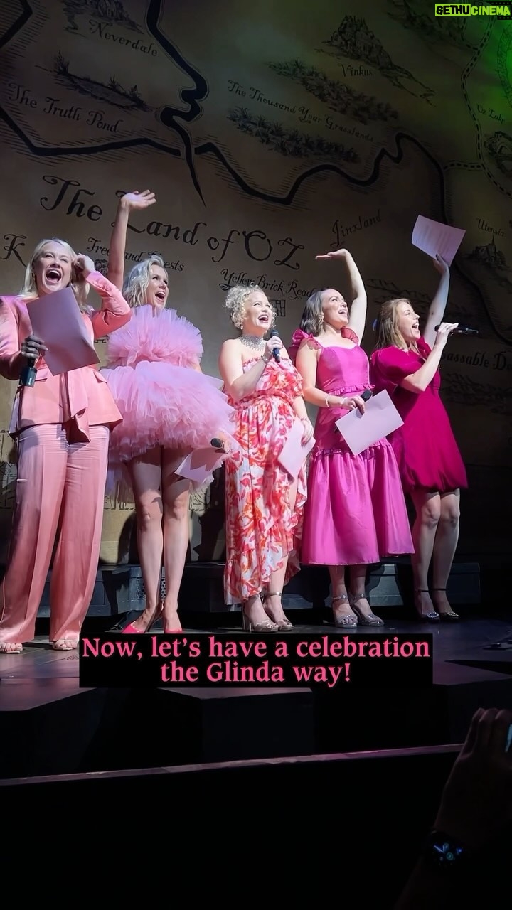 Amanda Jane Cooper Instagram - Let’s have a #WICKED20 celebration the Glinda way! 🫧 Thank you to everyone joining us today for our Pink Performance! WICKED The Musical