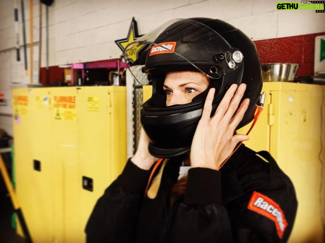 Amanda Righetti Instagram - Putting my lead foot to good use. #tscalliance #irwindalespeedway #mondaymotivation