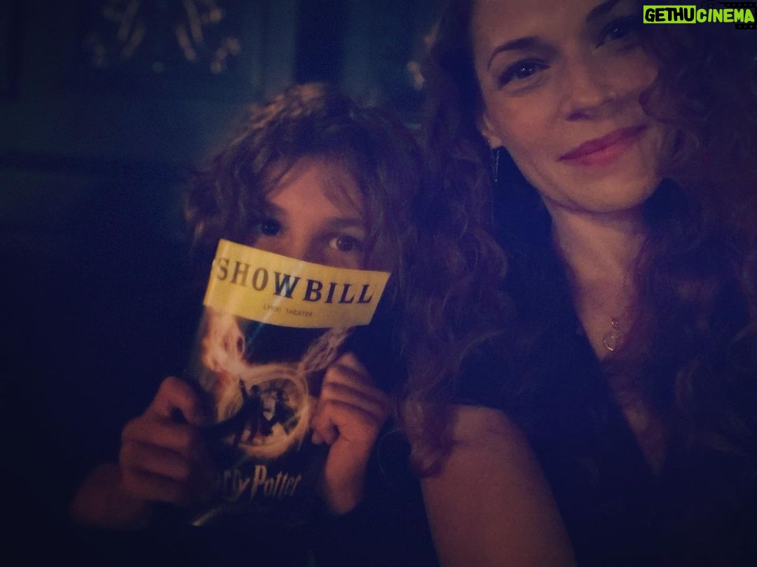Amanda Righetti Instagram - #aboutlastnight Harry Potter on Broadway 🎠#friyay #momlife