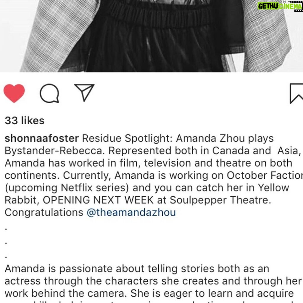 Amanda Zhou Instagram - Check it out on CBC online! https://www.cbc.ca/reflections/residue-1.4857543 Thank you for featuring all of us @shonnaafoster . . . . . #zhouxuan #actress🎬 #milestones #filmmaking