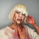 Amber Frank Instagram - Last years costume was one of my all time favorites ❤️🔪 What should I dress up as this year??