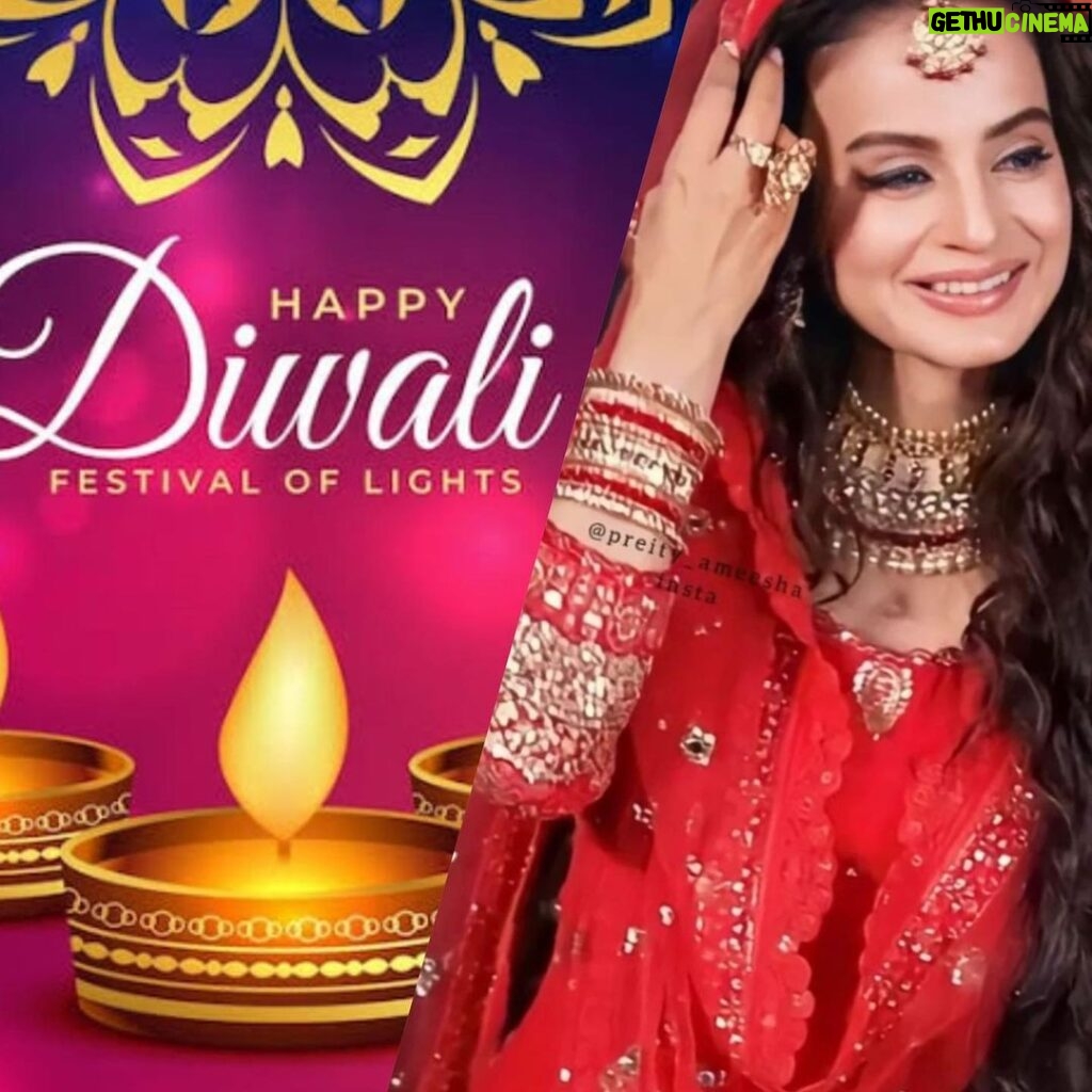 Ameesha Patel Instagram - HAPPY DIWALI 🪔 !!! May the festival of lights sparkle bright in everyone’s lives !!! Happiness n prosperity to everyone !!! Love n lite 🪔🪔🪔🪔🪔🪔
