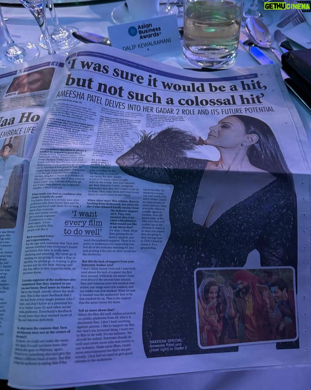 Ameesha Patel Instagram - Thank u UK Media for such kind words 🙏🏻🙏🏻🙏🏻