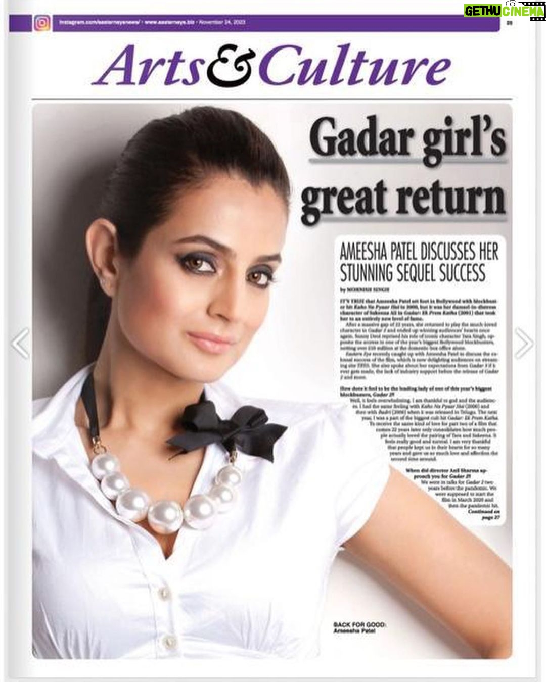 Ameesha Patel Instagram - Thank u UK Media for such kind words 🙏🏻🙏🏻🙏🏻