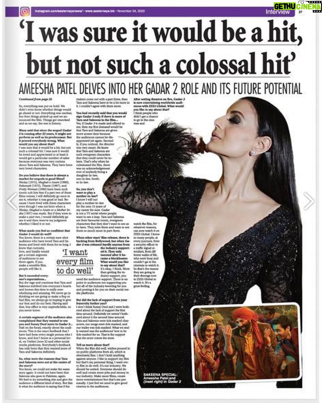 Ameesha Patel Instagram - Thank u UK Media for such kind words 🙏🏻🙏🏻🙏🏻