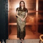 Amelia Gething Instagram – Thank you so much @dior for a lovely Christmas dinner 🤎 I’ll never fir-get this tree-mendous evening! 🎄☃️🧣 Claridge’s