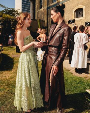 Amelia Gething Instagram - One moth, two moth, three moth, four. This green dress, I do adore! 🧚🏼✨ With beautiful outfits from head to toe, what better place to be than the Mirthridate show! 🦋 ‘Twas a lovely day as the sun did shine, and everybody looked just divine 💚 Thank you so much for having me x