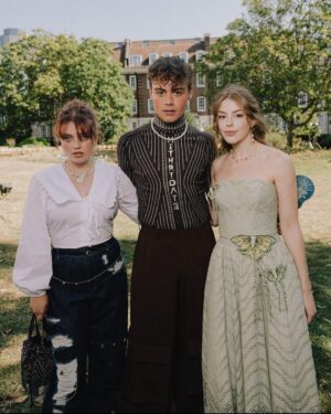 Amelia Gething Instagram - One moth, two moth, three moth, four. This green dress, I do adore! 🧚🏼✨ With beautiful outfits from head to toe, what better place to be than the Mirthridate show! 🦋 ‘Twas a lovely day as the sun did shine, and everybody looked just divine 💚 Thank you so much for having me x