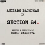 Amitabh Bachchan Instagram – .. a delight once again to be in the company of distinguished creative minds for this new venture , and the challenge it provokes, for me .. 

#Section84 @ribhu_dasgupta @reliance.entertainment @filmhangar  @officialjiostudios