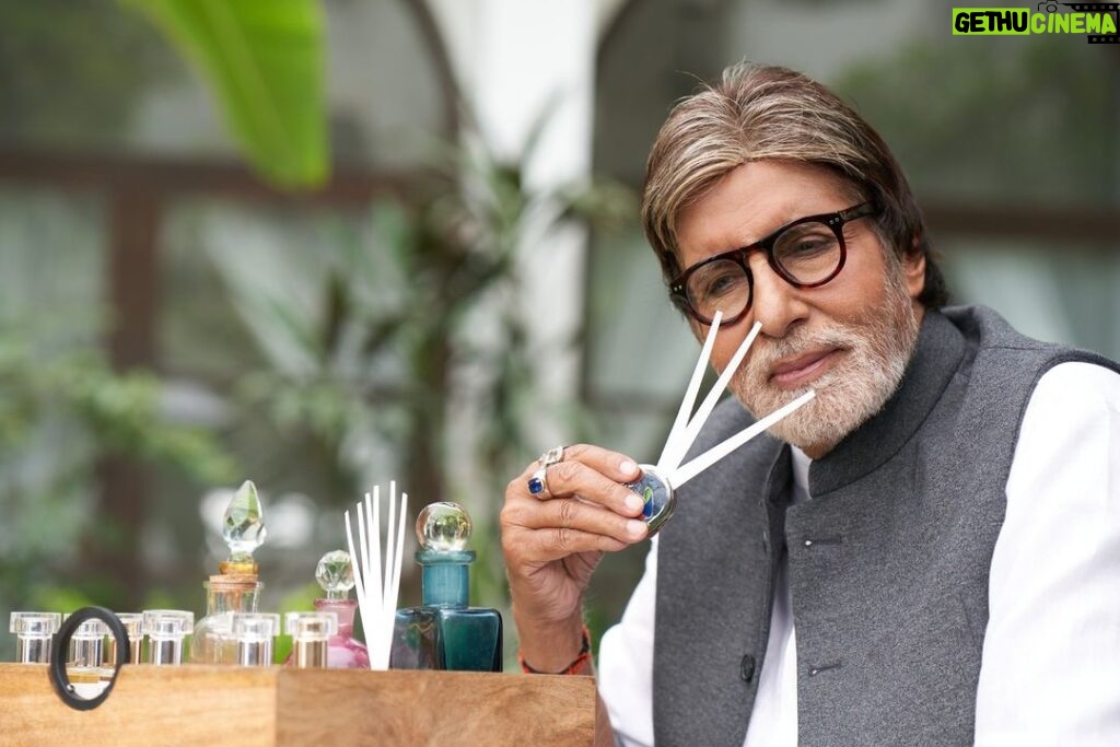 Amitabh Bachchan Instagram - It takes a century dedicated to mastering the eclectic scents rooted deep in our culture along with unwavering efforts of our farmers, to craft each bottle of our distinguished offerings. Delve into the @legend1942_ universe now .. Paid Partnership with Legend 1942