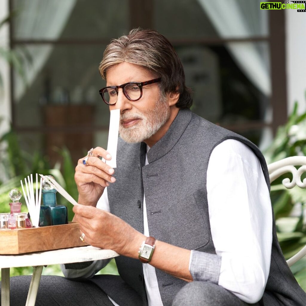 Amitabh Bachchan Instagram - Delighted to share labours of love from the abundance of the Indian landscape with the world. Encasing living aromatic legacies of our culture in Legend 1942 for your loved ones to experience a fragrance wardrobe like no other Legend 1942 is a collaboration / Partnership venture @anuradhasansar #legend1942 #paidpartnership #affiliate #ad #collaboration @legend1942_