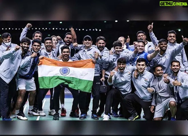 Amitabh Bachchan Instagram - India ! India !! India .. !!! #ThomasCup #TeamIndia #Proud