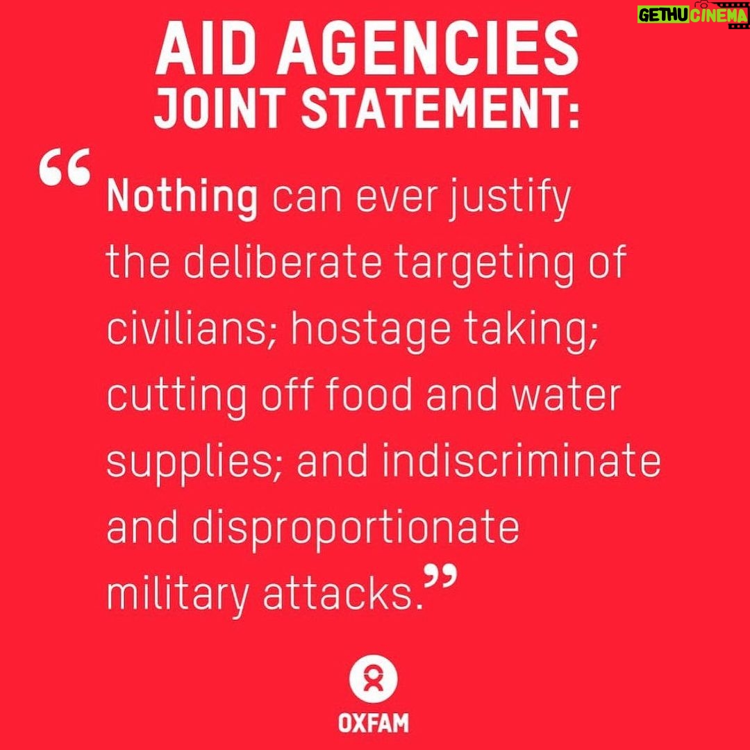 Amy Jackson Instagram - “There’s not enough emphasis on the only way to stop this from becoming a worse humanitarian catastrophe and that’s a ceasefire.” Please share and unite in calling for a ceasefire of the Israel-Gaza conflict to prevent any more innocent children and civilians from losing their lives. @oxfamgb