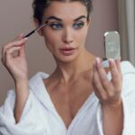 Amy Jackson Instagram - The epitome of Boho Luxe at @rabanne SS24 which translated through to #rabannebeauty - a healthy sunkissed glow with metallic accents 💋 #RabanneMoods Paris, France