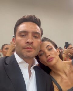 Amy Jackson Instagram - Such a stunning show @albertaferretti - we loved it! Showcased within Castello Sforzesco, the #SS24 collection was as romantic and dreamy as ever. Alberta, you’re a Wonder Woman! And to the incredible team behind the scenes, thankyou for having us ❤️ Soft effortless glam by @roberta_anzaldi_makeup_ and @faick_hair ✨ Castello Sforzesco Di Milano