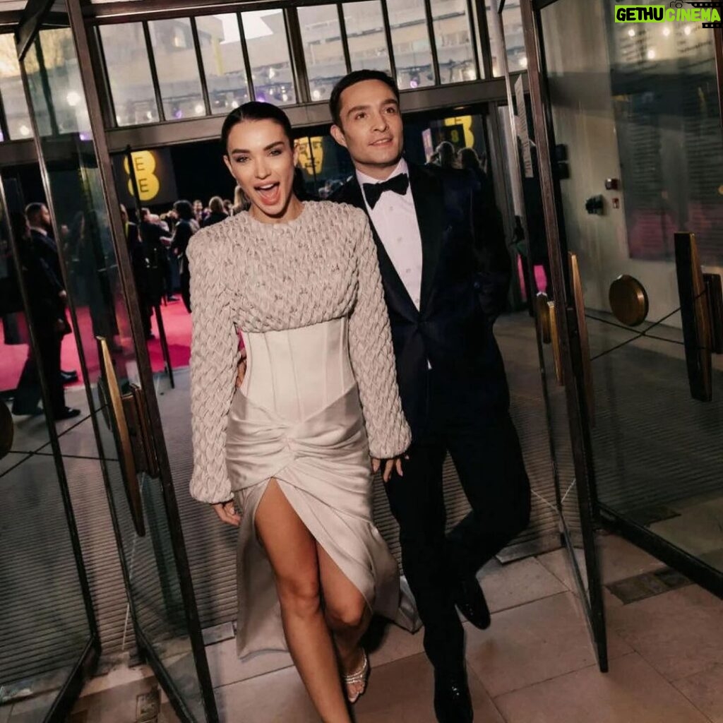 Amy Jackson Instagram - A magical night celebrating the pinnacle of film at @BAFTA! Huge congratulations to the incredible winners and nominees. The theater buzzed with electric energy, overflowing with talent and inspiration. ✨ Wearing @sabina.bilenko - thank you Sabina & Jazmin for all your help ❤️ Glam by @chykapuka & @lukebensoncreative 💯 @moalturki love ya ✨🙏🏼❤️ National Theatre Southbank