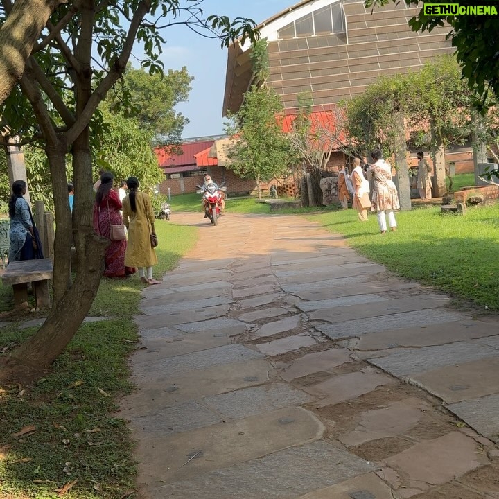 Amy Jackson Instagram - Privileged moment in Coimbatore with @sadhguru - one of the most inspiring visionaries of our time. In between our movie promotions for Mission, we had the opportunity to visit Isha Yoga and meet with the creator himself and learned about his own mission concerning holistic well-being and sustainable causes - all of which is having a hugely positive impact on the world we live in. Whilst spending time with Sadhguru, we discussed all sorts of subjects from raising HAPPY, healthy children, to the world’s future mental health crisis and the importance of creating an environment that fosters wellbeing for ourselves. Mindful eating was a big talking point and having the connection between the food we consume and the health of the soil it comes from - which is currently in a deeply concerning state and why Sadhguru went on a 100 day ‘motorcycle mission’ to save soil! So, thank you Sadhguru your transformative teachings and support for noble initiatives make a profound difference in the world. It was such an honour spending time with you and your volunteers ✨ I can't wait to visit again soon. Also, so much love to @anitadongre for the stunning Salwar I wore for the occasion. Anita continuously promotes traditional crafts and artisans, and advocates for responsible fashion. I love her designs 💘 Swipe to the end for a giggle!!!
