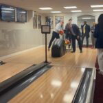 Amy Landecker Instagram - Emhoff vs. Whitford #trumanbowlingalley