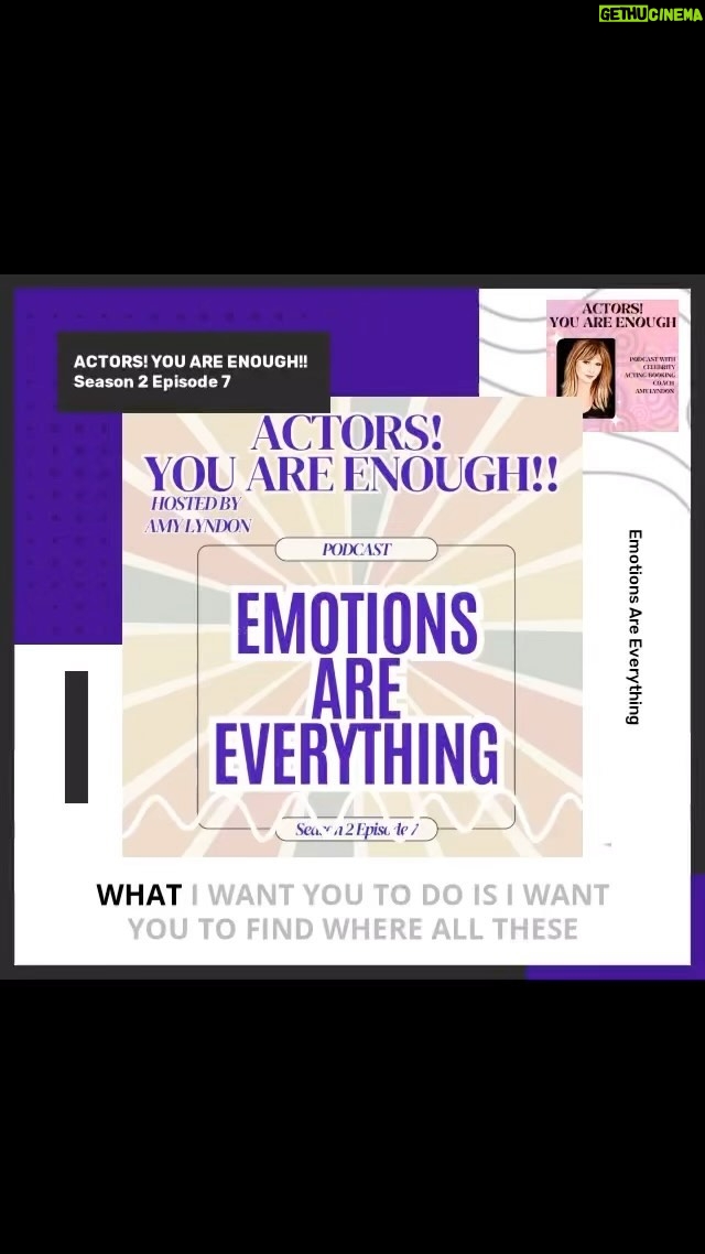 Amy Lyndon Instagram - In S2 Episode #7 “Emotions Are Everything” for my Podcast, “Actors! You Are Enough!!!” I explain why Actors need to be a well oiled emotional vehicle. I also share how to create an emotional journal. Check it out & tell your actor friends❤️ Always love comments. https://podcasters.spotify.com/pod/show/actorsyouareenough . . . #podcast #podcasts #podcasting #podcaster #podcastlife #podcastersofinstagram #podcasters #podcastshow #applepodcasts #newpodcast #podcastlove #podcastinglife #podcasthost #podcastmovement #spotifypodcast #amylyndon #thelyndontechnique Los Angeles, California