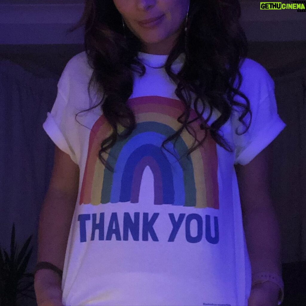 Amy Pemberton Instagram - 🙏🏻💙 @nhswebsite 🌈 We are are so incredibly lucky to have the NHS. How do you put into words the thanks you want to give knowing how rough this has been and IS for everyone involved?! Especially when one of your family members has been working on the front lines. WEAR. A. MASK! SOCIAL DISTANCE....! You think this is difficult?! ... Try wearing mad heavy PPE on long shifts day in, day out and having to tell someone’s family member that their loved one doesn’t have long left to live, and that you’re ‘so sorry but you can’t be with them to say goodbye’. And then to the next loved one, and the next and..... THINK! PLEASE! 💜 Stay safe. X 🙏🏻