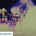 Amy Pemberton Instagram - TBT .... to the blonde daaaaayz! ・・・ Singing with fangs in is actually kinda difficult ....!! HAPPY HALLOWEEEEN!!! 👻....Fun times guesting with LIU at BB's Epic 30th Annual monster rock Halloween Ball! #monsterrock #fangs #halloween #vampires #bangbang #blackwidow #liveitup #hardrockhotel #palmsprings #throwback