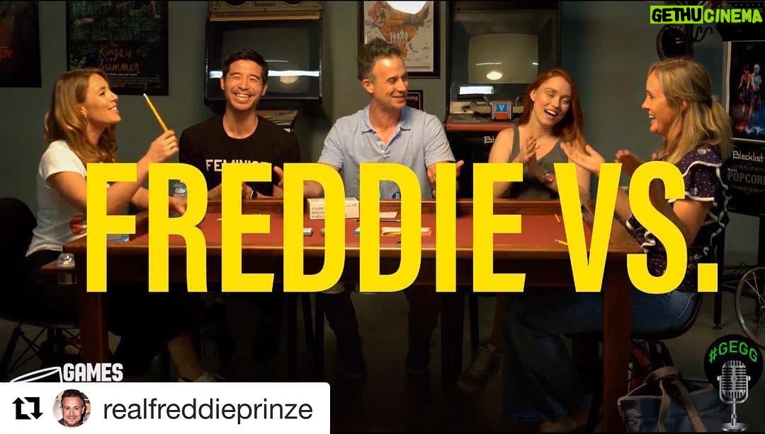 Amy Pemberton Instagram - #Repost @realfreddieprinze with ・・・ New #FreddieVS is up with #FriendorFaux from @gamesadultsplay and @pressmantoy YouTube.com/Gegghead @claregrant @missamypembs @thelaurenobrien @jonleebrody