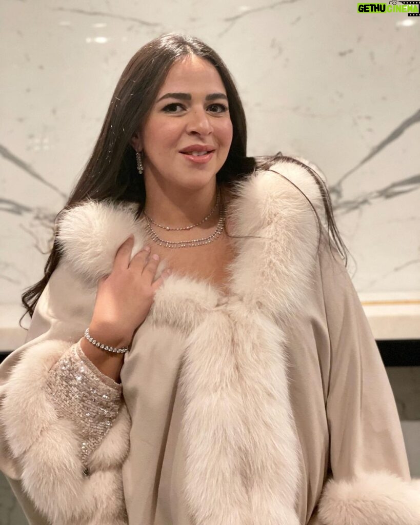 Amy Samir Ghanem Instagram - Glam team 🤍🙏 My precious jewelry : @mahmoudelsirganyjoailliers My elegant fur : @be_my_guest_shopping Make up: @sarahatallahmakeup Hairstylist : @sonia.messaoudi Special thanx to my friend who is always there 4 me @wakizouzi2 🤍