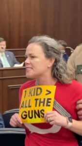 Amy Schumer Instagram - “Speak the truth, even if your voice shakes” - Maggie Kuhn. “Do we need a permit for the signs?” I love these woman it’s always women Tennessee House subcommittee members had state troopers physically remove gun safety activists who quietly held signs from a hearing. We bow down to this woman who - visibly shaking - said: “You will have to drag me out.” Moms will win. Post by @newschannel5 Repost from @shannonrwatts