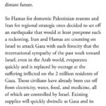 Amy Schumer Instagram - This does a good job of explaining why Hamas did this and how innocent Israelis and innocent Palestinians are just pawns. Hamas is funded by Iran. Worth reading. No gruesome details. @theatlantic