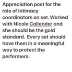 Amy Schumer Instagram - IG is @nlcallender @intimacy.coordinator