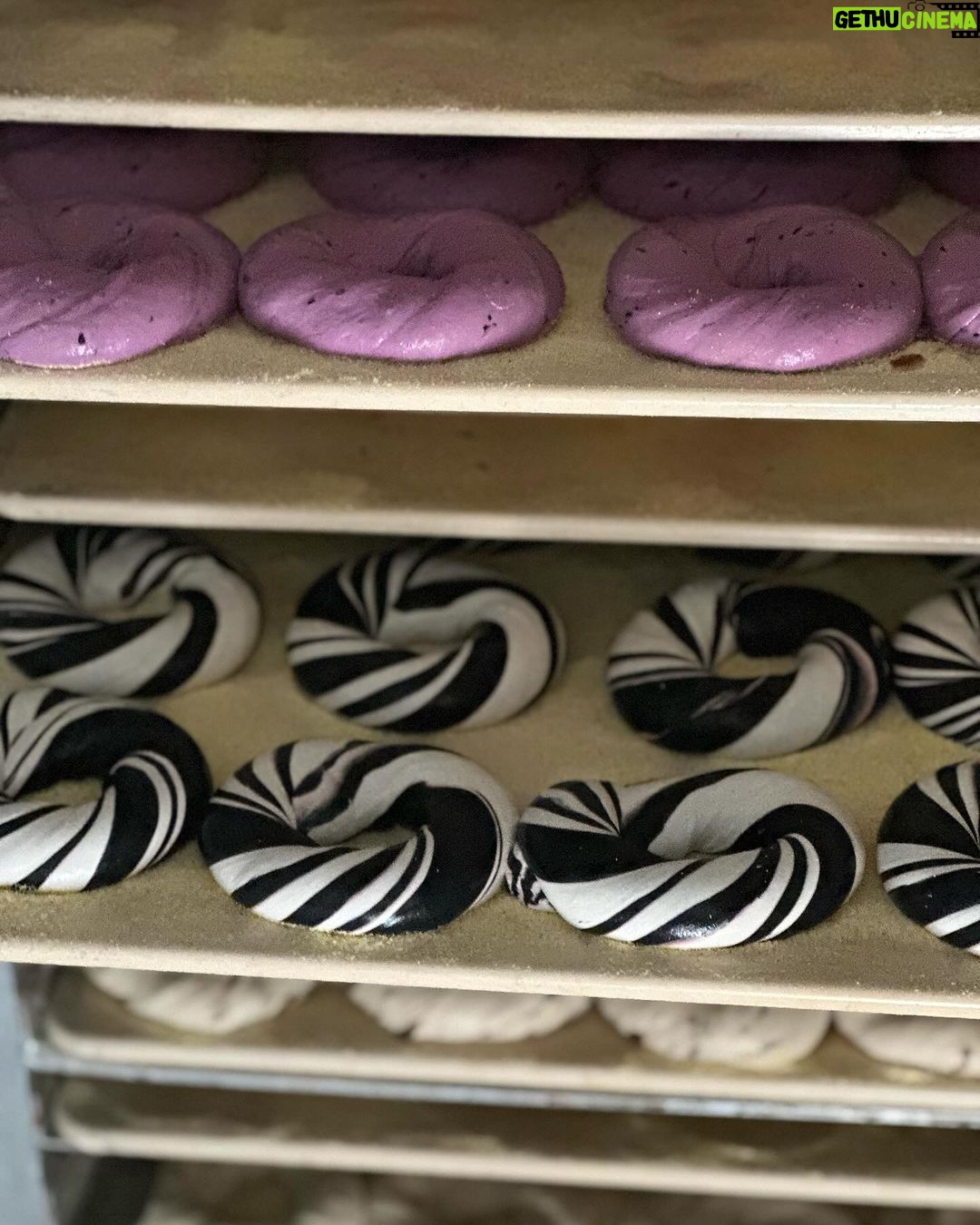 Amy Schumer Instagram - Just fell in 💜 with @bagel.point in where else, BROOKLYN And try their cragel (croissant/bagel!) and unicorn and zebra bagel!!