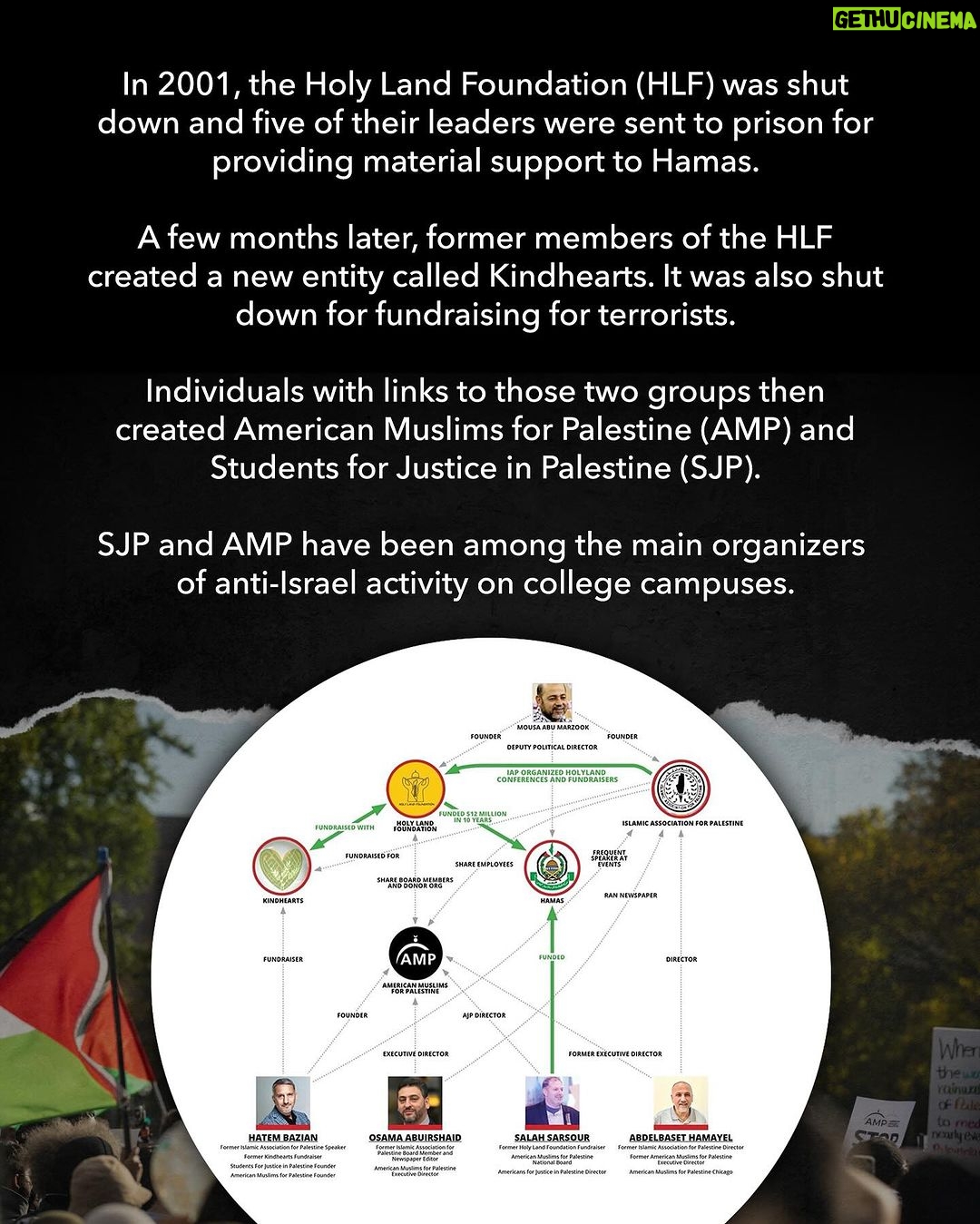 Amy Schumer Instagram - It is now beyond clear that antisemitism on campuses is systematic and wide spread. What we’re witnessing on campuses and in our cities isn’t a grassroots movement but a highly orchestrated effort led by professional organizations like American Muslims for Palestine (AMP) and their brainchild organization Students for Justice in Palestine (SJP). Some of the individuals running these groups have previously worked for organizations linked to Hamas and terrorism, such as the Holyland Foundation, Kindhearts, and Islamic Association for Palestine. It’s time that AMP and SJP are investigated by the FBI and banned from college campuses everywhere. Many of you are asking for sources. For best and most thorough information here is former treasury department terrorism financing expert @jonathan.schanzer’s full testimony at the @waysandmeansgop in congress 2 weeks ago. ⬇️ https://gop-waysandmeans.house.gov/wp-content/uploads/2023/11/Schanzer-Testimony.pdf #HamasOnCampus