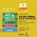 Ana Markl Instagram – Mais um dia em liberdade. Hoje, vou apresentar o meu novo livro em Samora Correia e em Setúbal. Apareçam 💪

@camara_municipal_benavente 
@culsete 

@tinabatatafrita 
@penguinlivros
@penguinkidspt