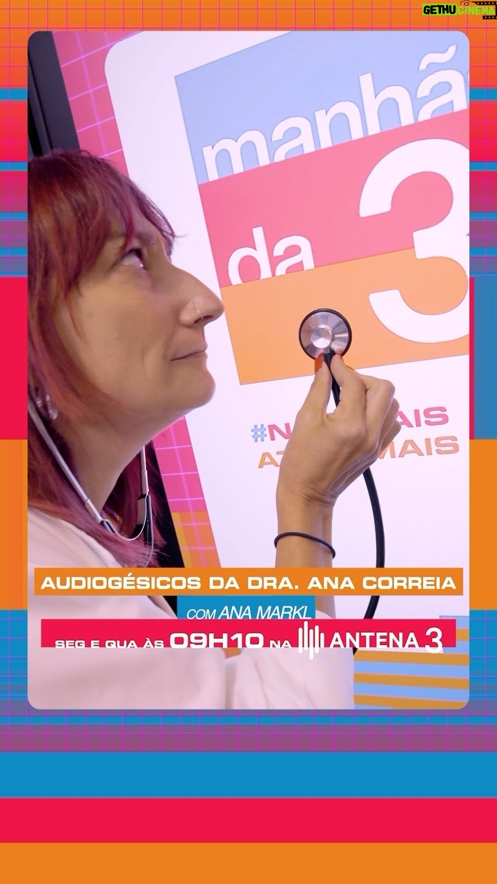 Ana Markl Instagram - A Dra. Ana Correia está de volta! Enviem os vossos problemas para o WhatsApp 924 125 258, e a Doutora receita um #Audiogésico todas as segundas e quartas-feiras, às 9h10, nas #ManhãsDa3. Todas as consultas disponíveis na @rtpplay. Antena 3