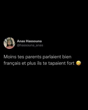 Anas Hassouna Instagram - Shout out à tous ceux qui devaient traduire eux même la rencontre des parents pour ensuite bien se faire malaxer à la maison 😂😂😂